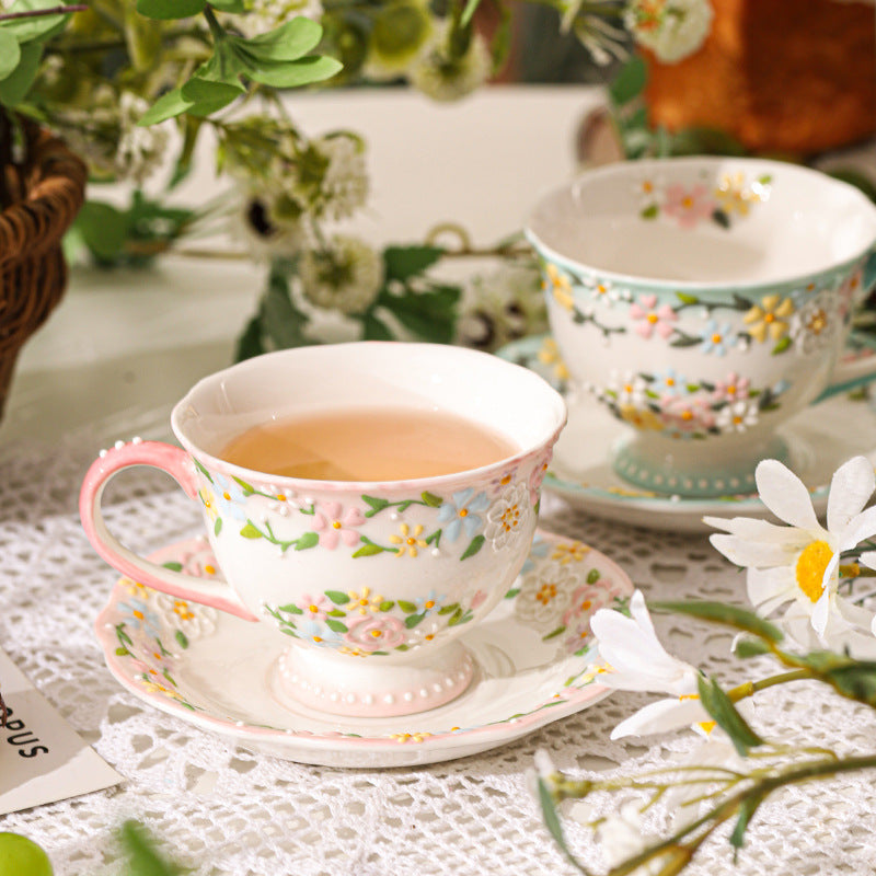 Floral Pattern Ceramic Mug