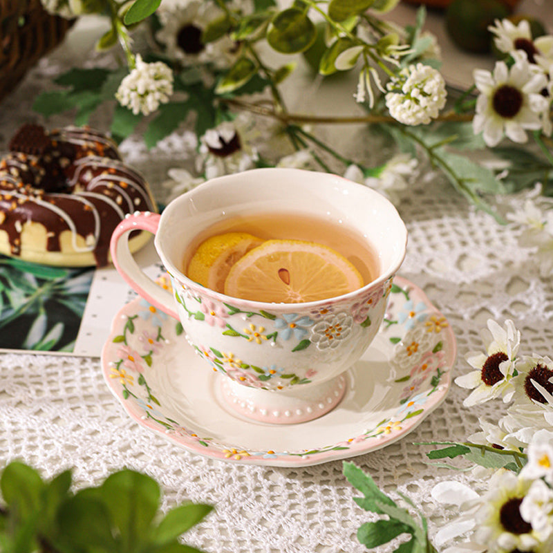 Floral Pattern Ceramic Mug