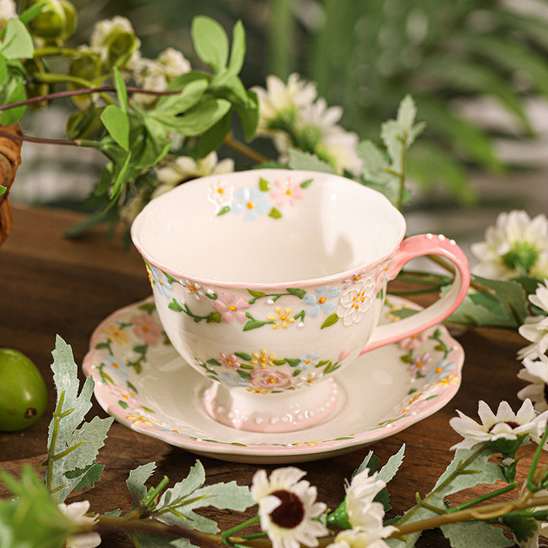 Floral Pattern Ceramic Mug