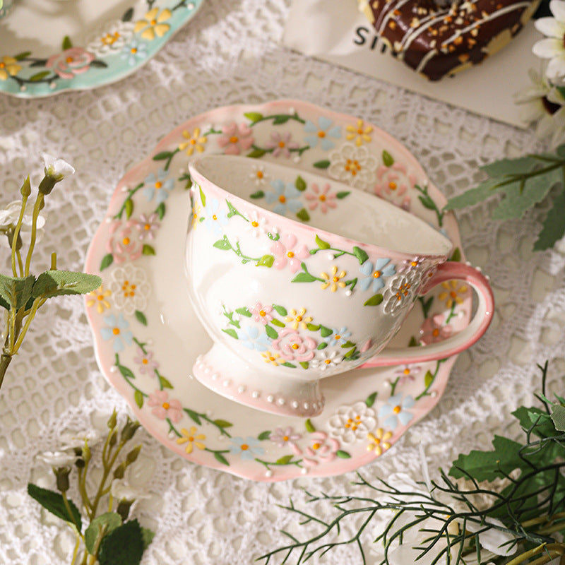 Floral Pattern Ceramic Mug