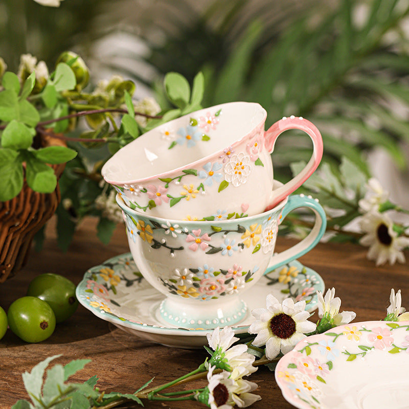 Floral Pattern Ceramic Mug