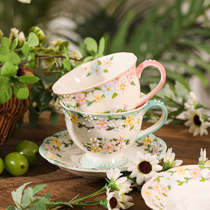 Floral Pattern Ceramic Mug