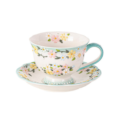 Floral Pattern Ceramic Mug