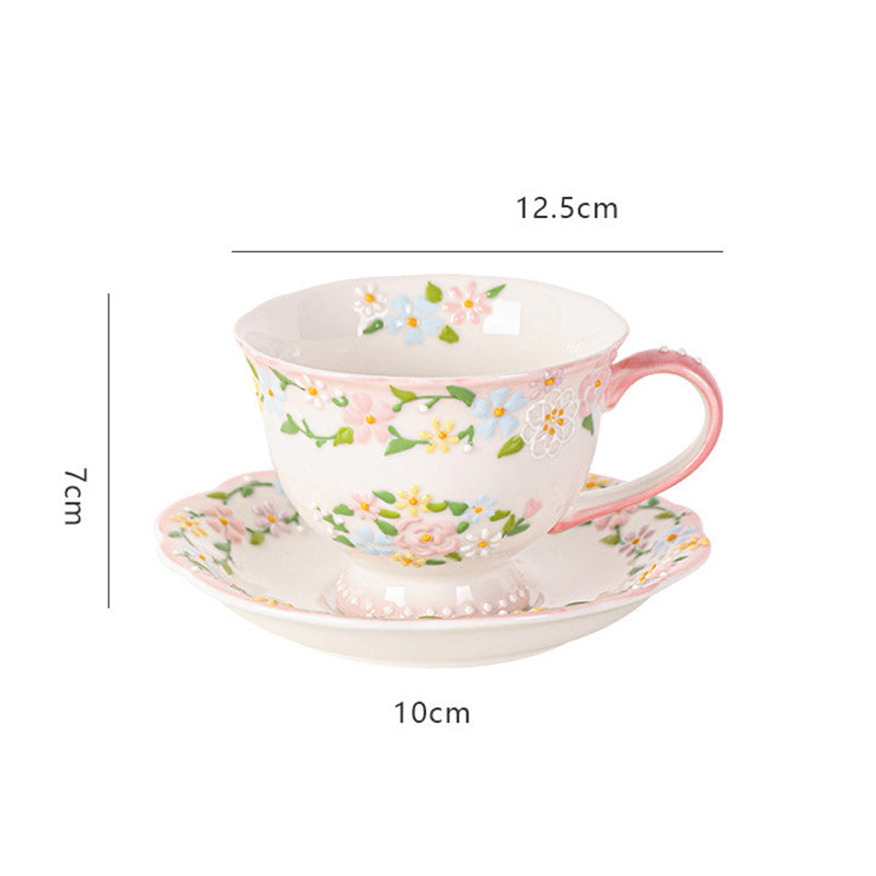 Floral Pattern Ceramic Mug