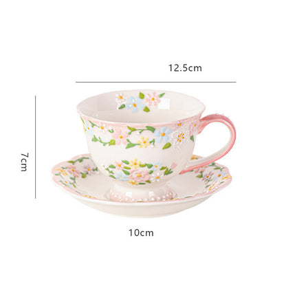 Floral Pattern Ceramic Mug