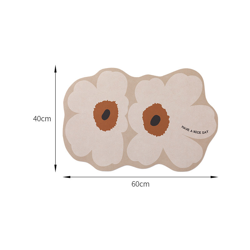 Flower Diatom Mud Bath Mat