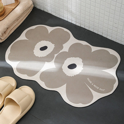 Flower Diatom Mud Bath Mat