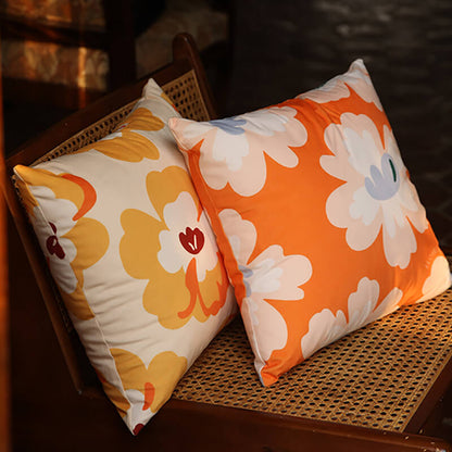 Flower Pattern Throw Pillow Cover