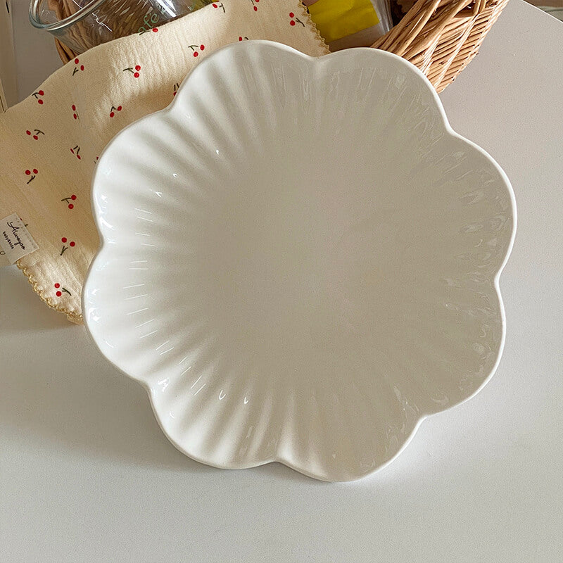 Flower Shaped Ceramic Dinner Plate