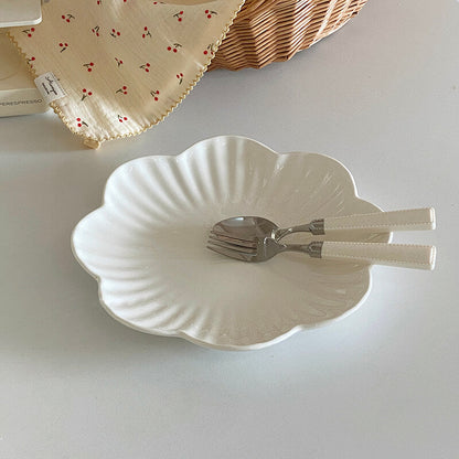 Flower Shaped Ceramic Dinner Plate