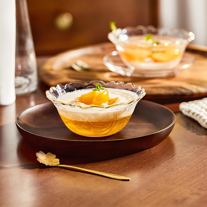 Flower Shaped Glass Bowl