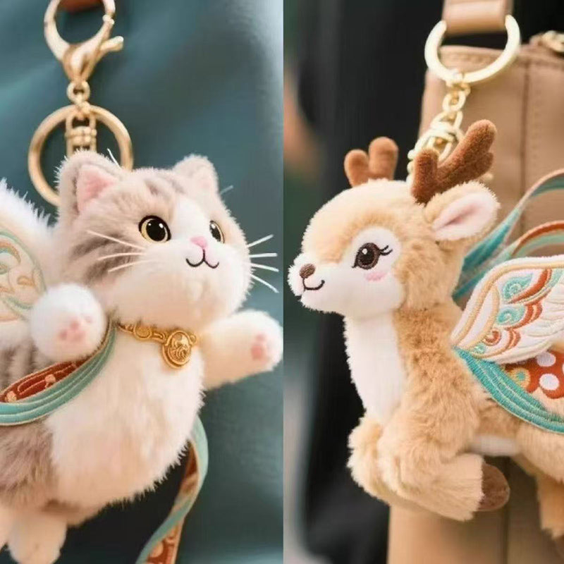 Flying Cat Plush Charm