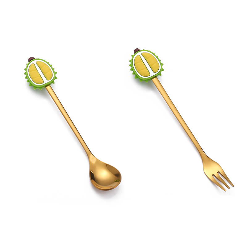 Fruit Stainless Steel Dessert Spoon & Fork