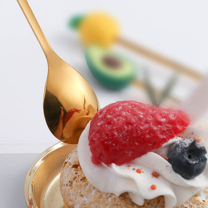 Fruit Stainless Steel Dessert Spoon & Fork