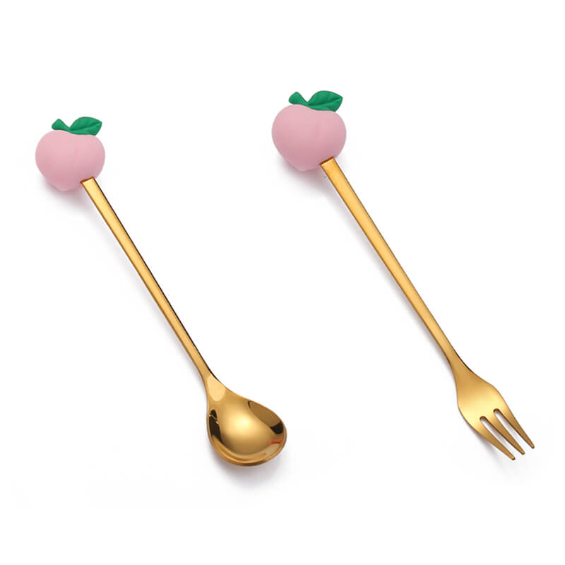 Fruit Stainless Steel Dessert Spoon & Fork