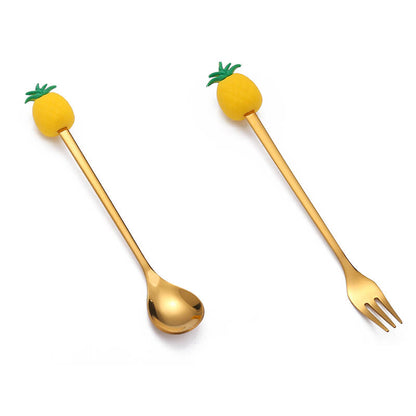 Fruit Stainless Steel Dessert Spoon & Fork