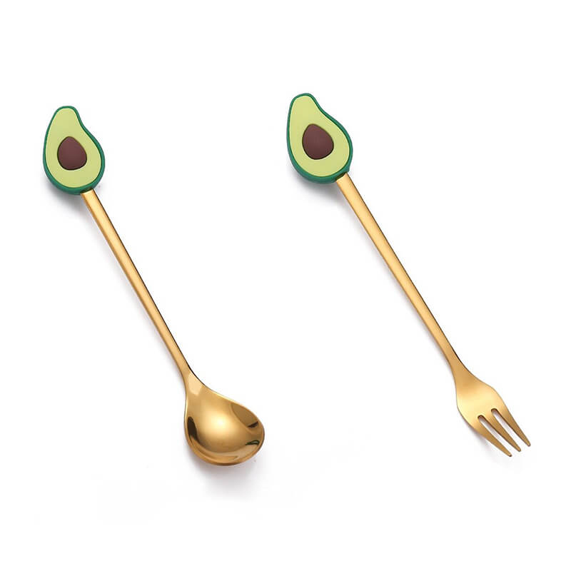 Fruit Stainless Steel Dessert Spoon & Fork