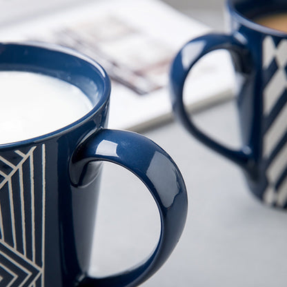 Geometric Print Ceramic Mug