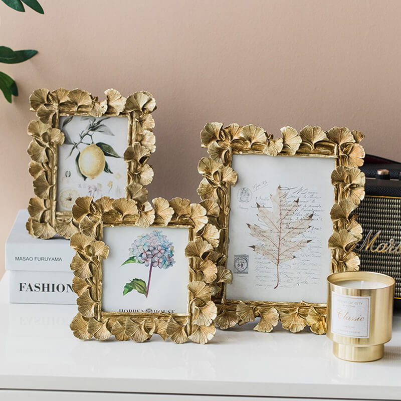 Ginkgo Leaf Resin Photo Frame