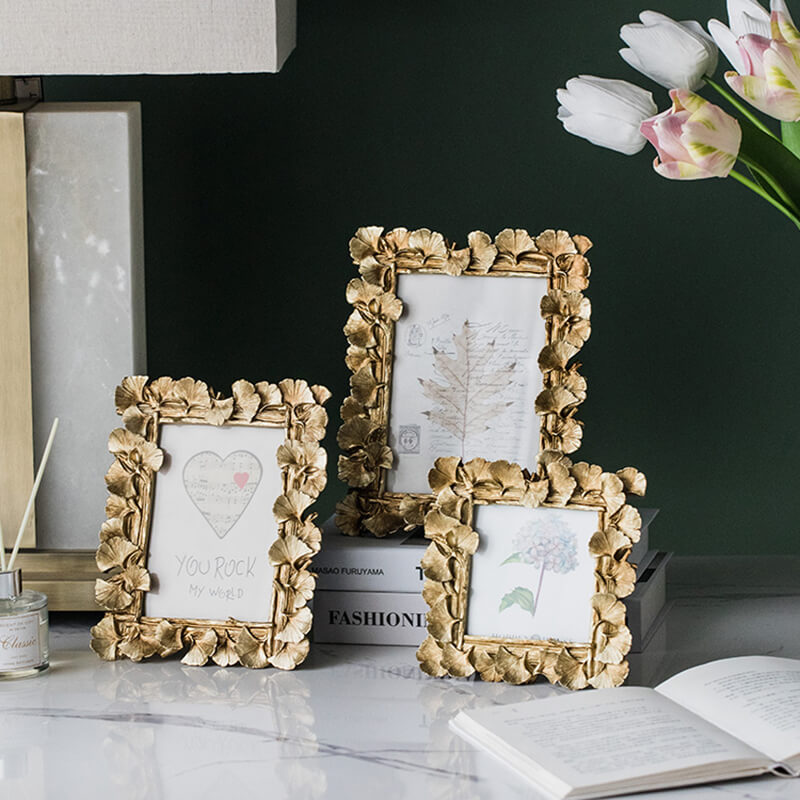 Ginkgo Leaf Resin Photo Frame