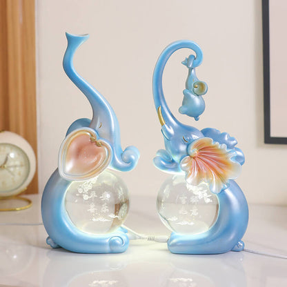 Luminous Crystal Elephant Lamp