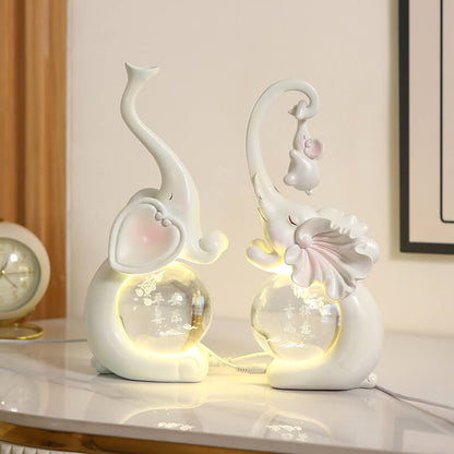 Luminous Crystal Elephant Lamp