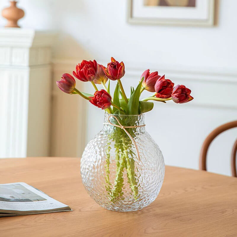 Green Ice Pattern Ball Vase