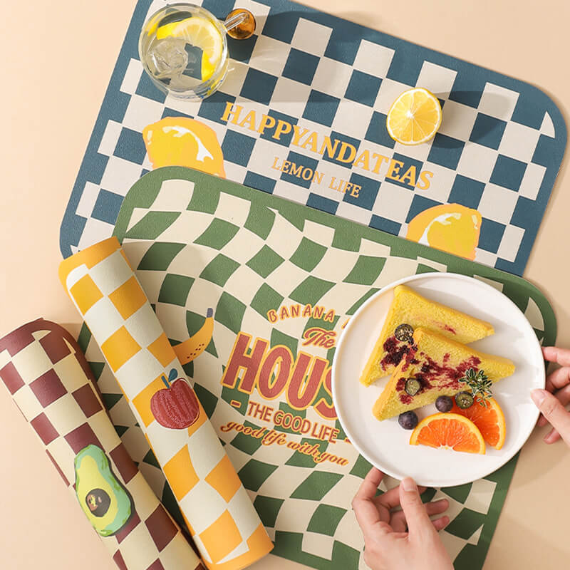 Grid Leather Placemat