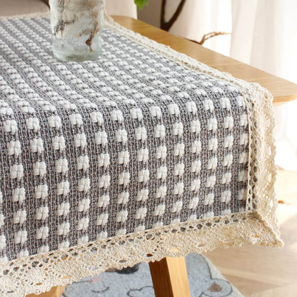 Grid Macrame Cotton Table Runner