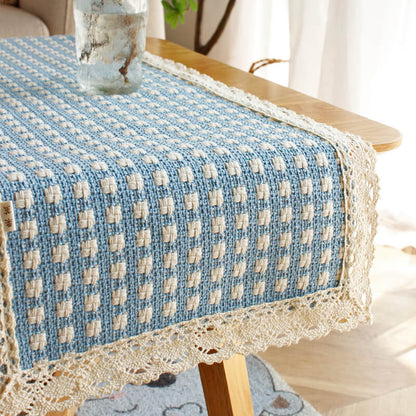 Grid Macrame Cotton Table Runner