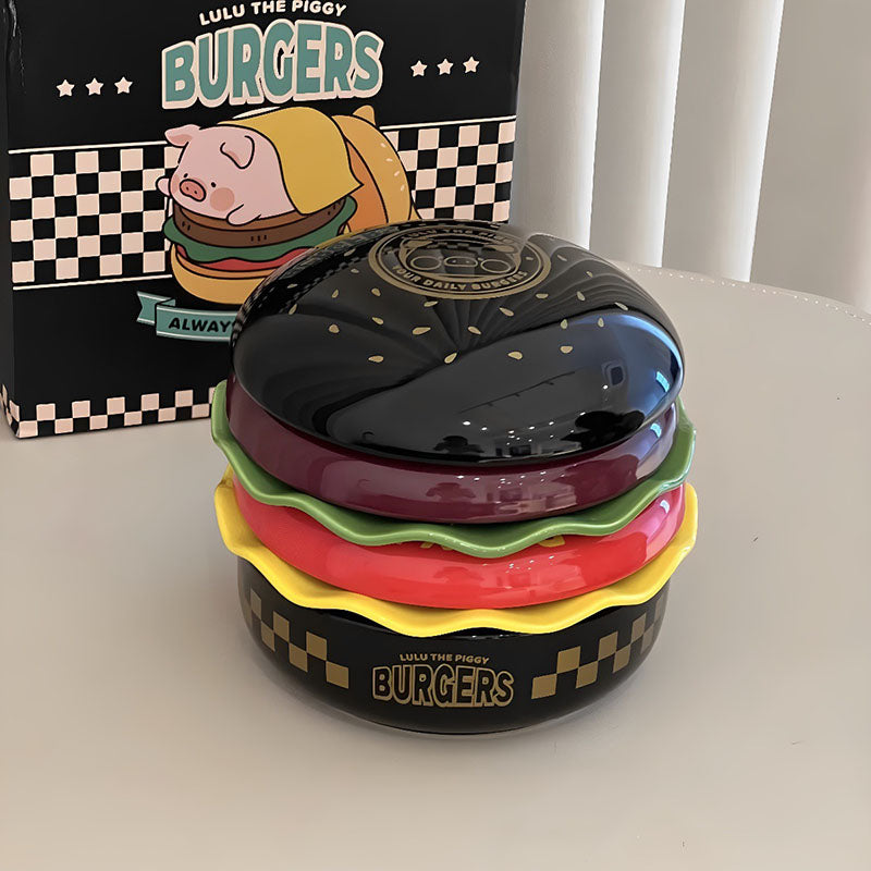 Hamburger Ceramic Dinner Plate Set