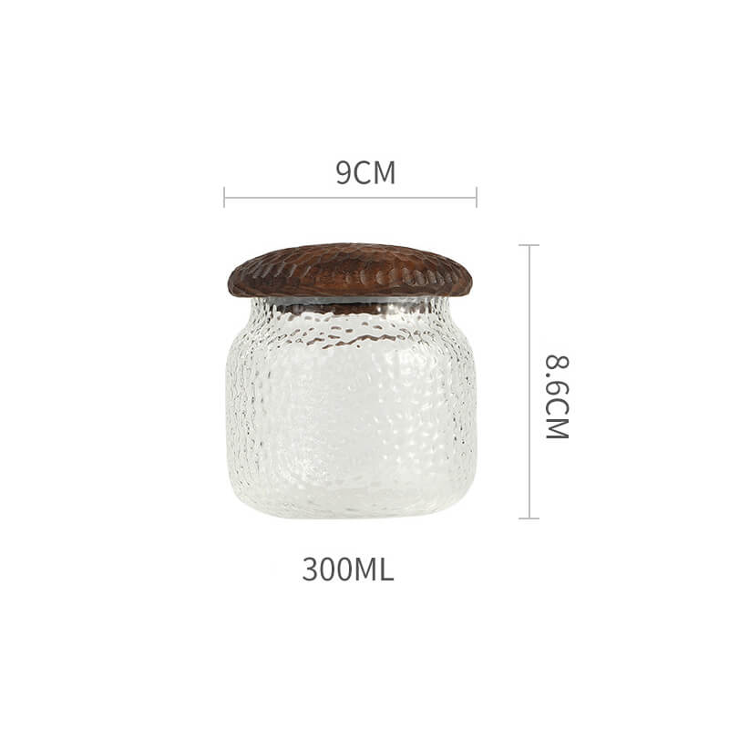 Hammered Glass Storage Jar