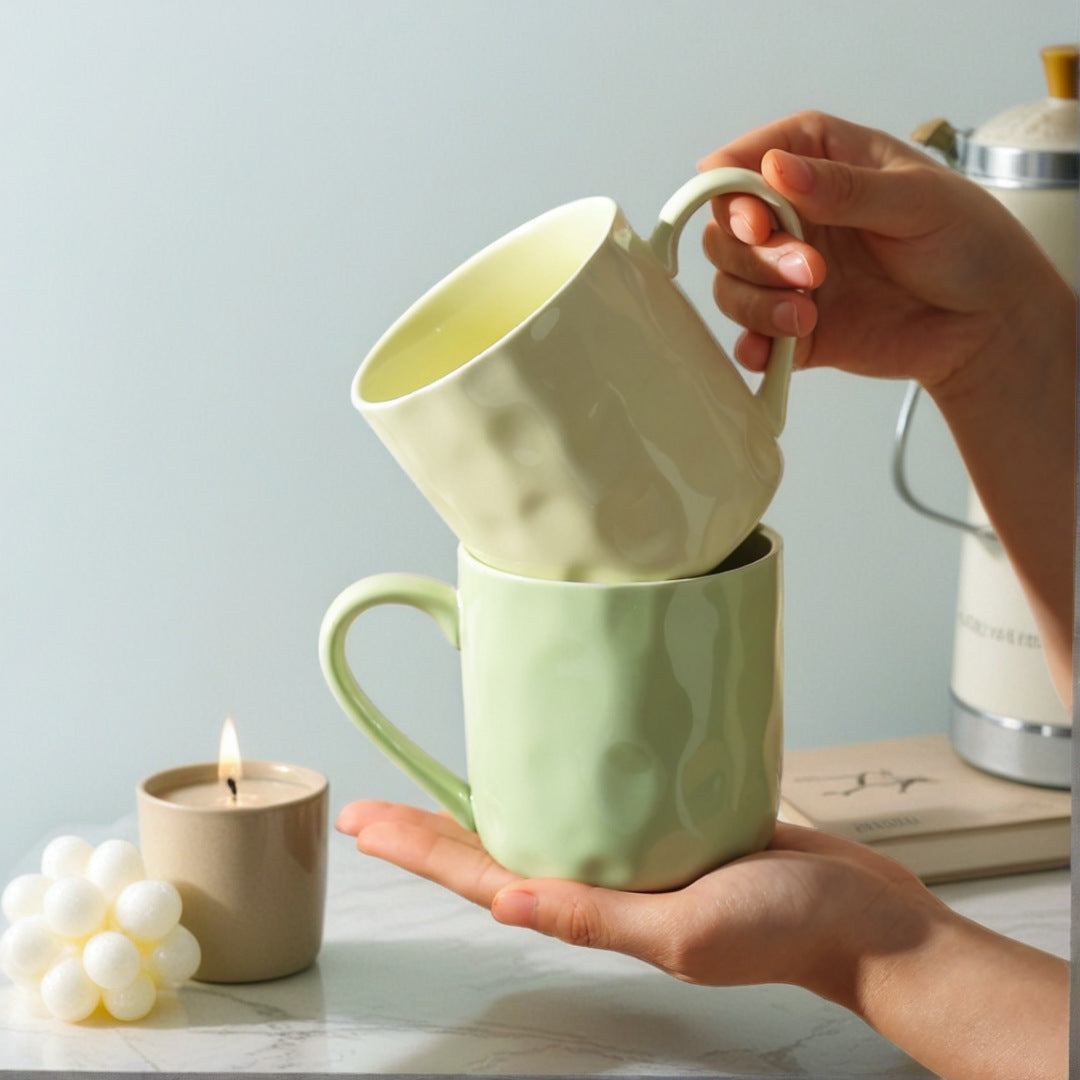 Hand-molded Texture Ceramic Mug