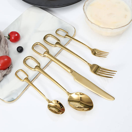 Hanging Hole Design Flatware 5 Pcs Set