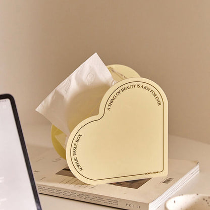 Heart Acrylic Tissue Box