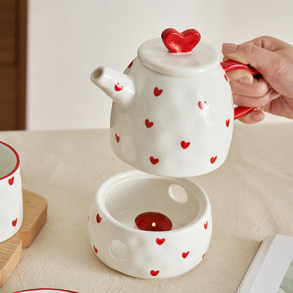 Heart Ceramic Teapot Set