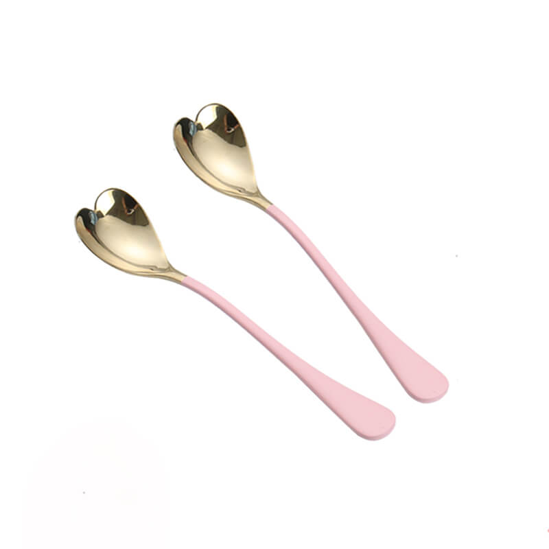 Heart Shaped Stainless Steel Dessert Spoon