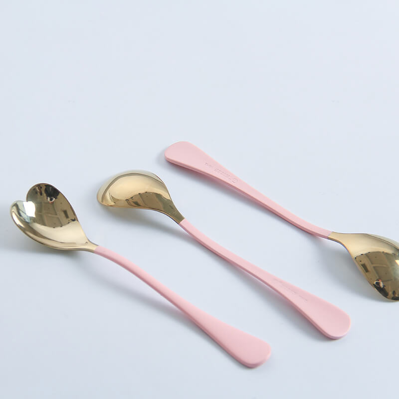 Heart Shaped Stainless Steel Dessert Spoon