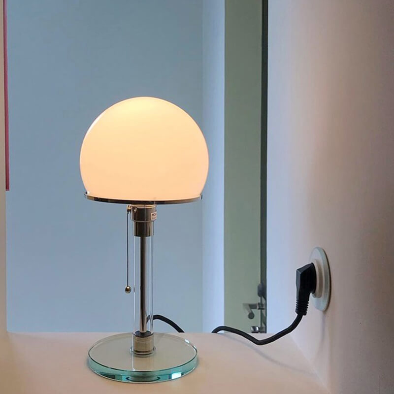 Hemispherical Glass Table Lamp