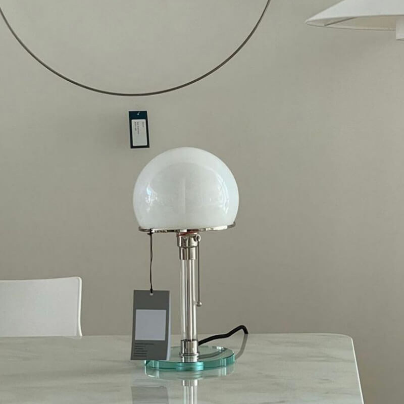 Hemispherical Glass Table Lamp