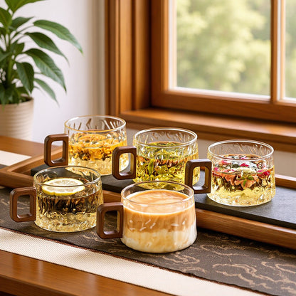 High-Temperature Resistant Glacier Glass Cup Set