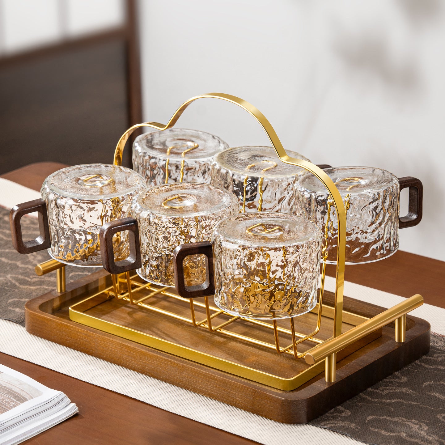 High-Temperature Resistant Glacier Glass Cup Set