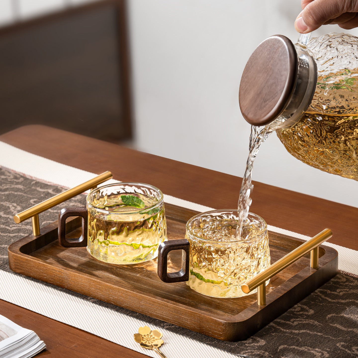 High-Temperature Resistant Glacier Glass Cup Set