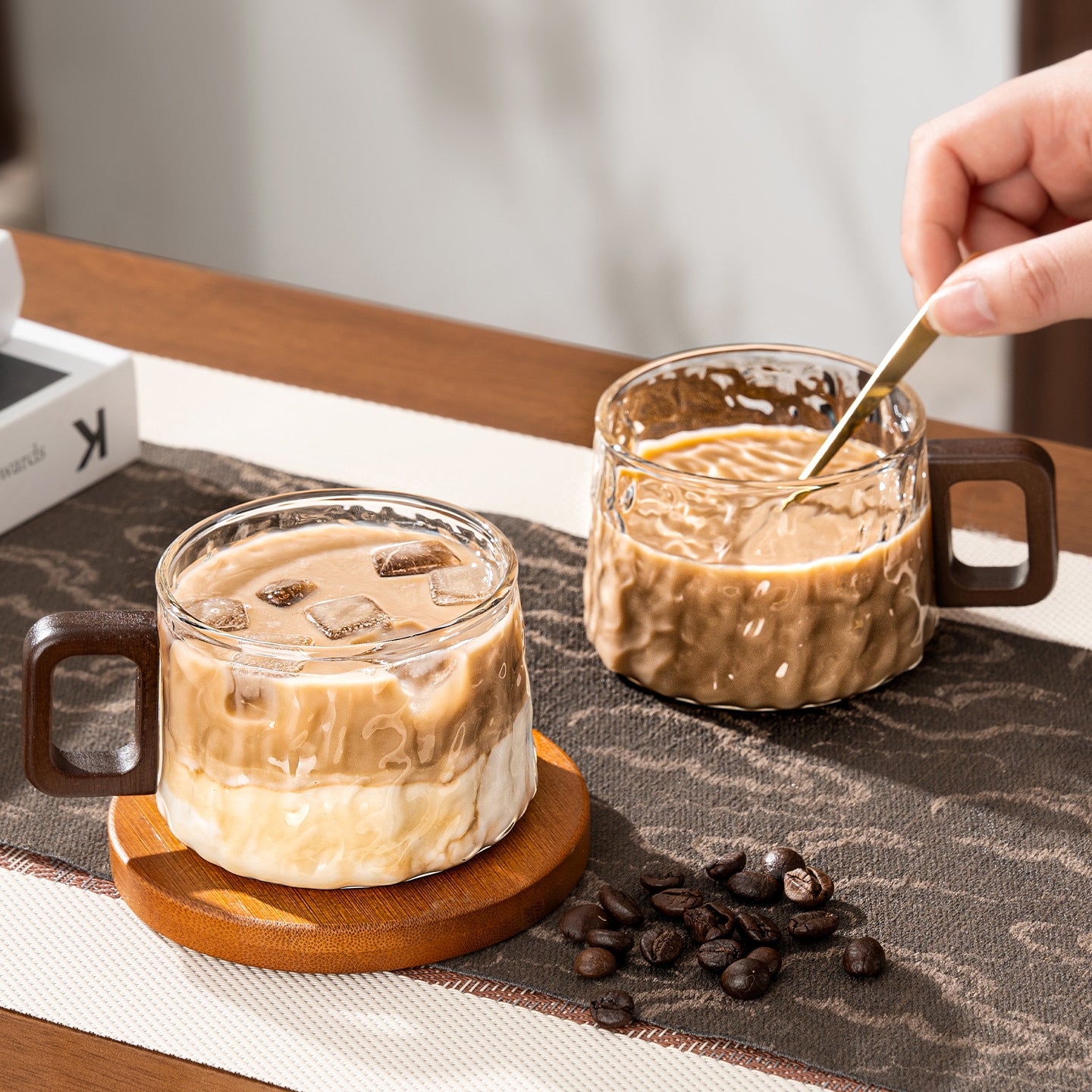 High-Temperature Resistant Glacier Glass Cup Set