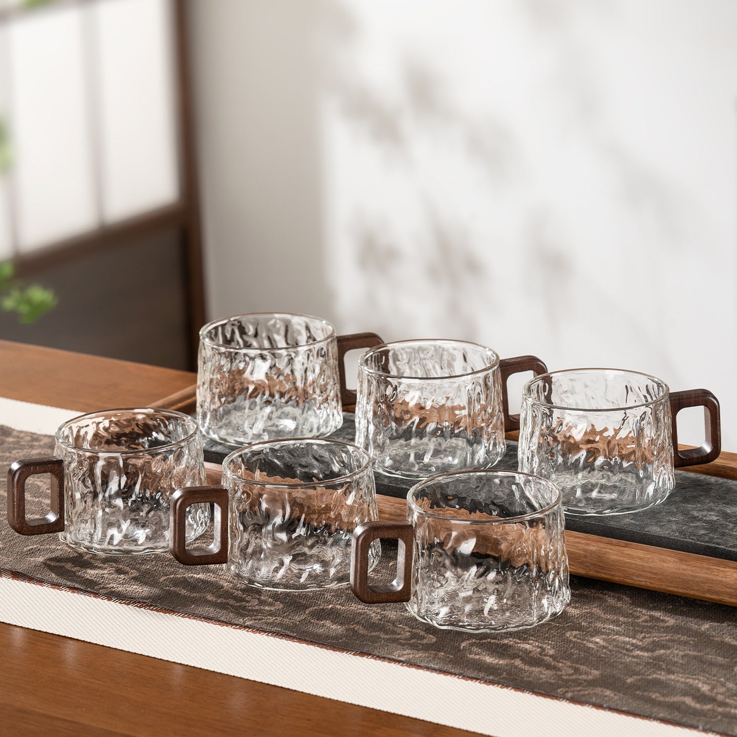 High-Temperature Resistant Glacier Glass Cup Set