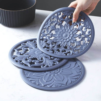 Hollow Silicone Placemat 3 Pcs Set