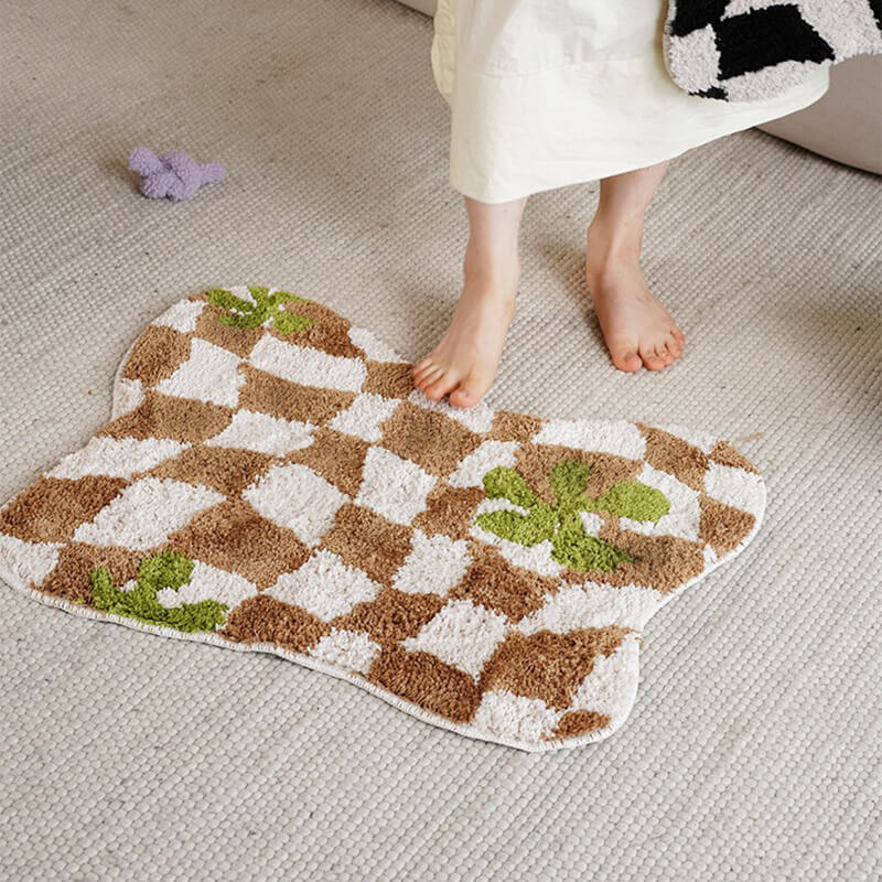 Irregular Grid Decorative Rug