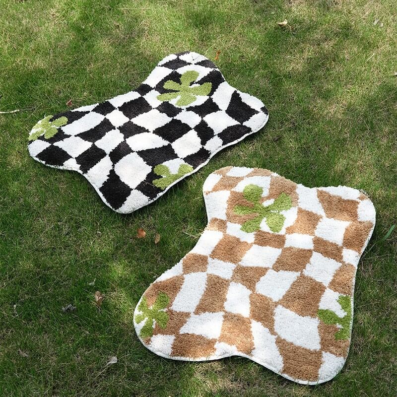 Irregular Grid Decorative Rug