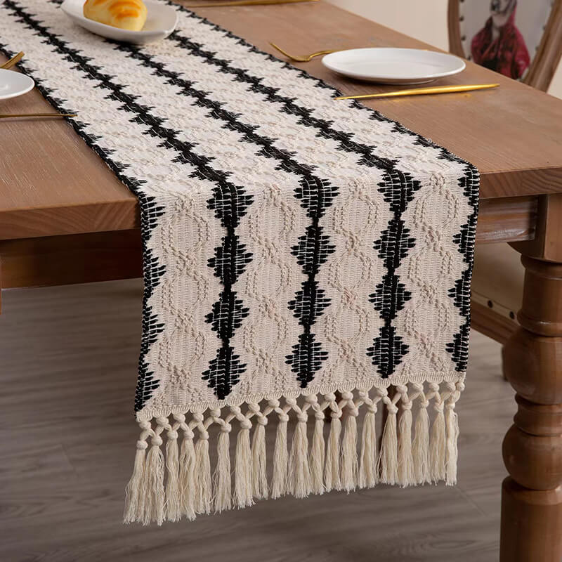 Jacquard Cotton Table Runner