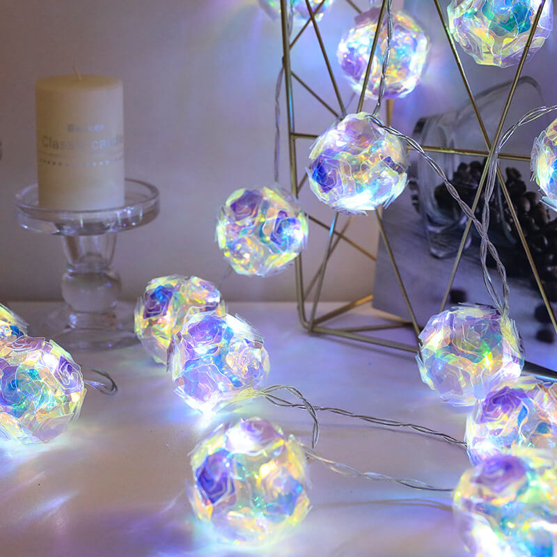 LED Colorful Rose String Lights